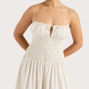 Faithfull the Brand Cream and Gold Striped Garment